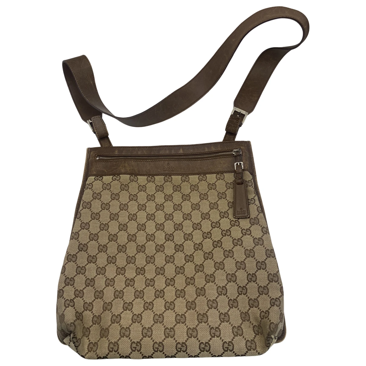 Pre-owned Gucci Cloth Bag In Brown