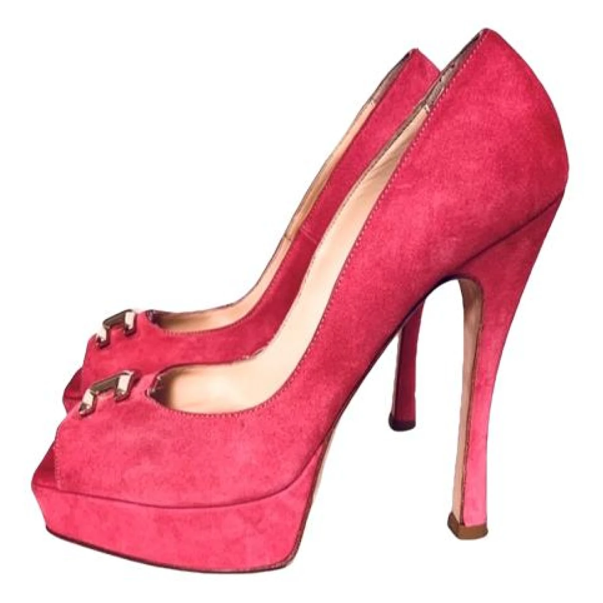 Pre-owned Elisabetta Franchi Heels In Pink