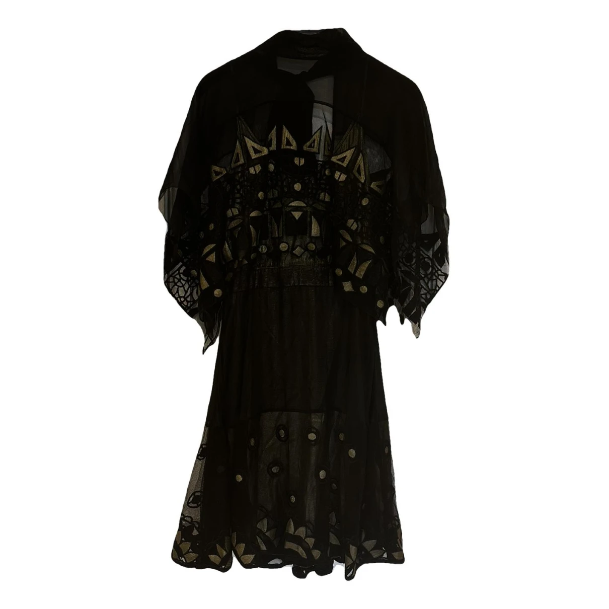 Pre-owned Temperley London Silk Mini Dress In Black