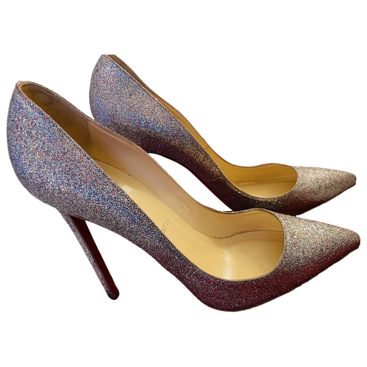 Pre-owned Christian Louboutin So Kate Glitter Heels In Other