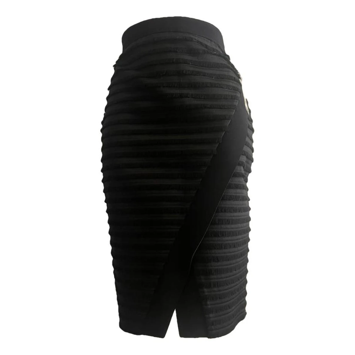 Pre-owned Max Mara Atelier Silk Skirt Suit In Black