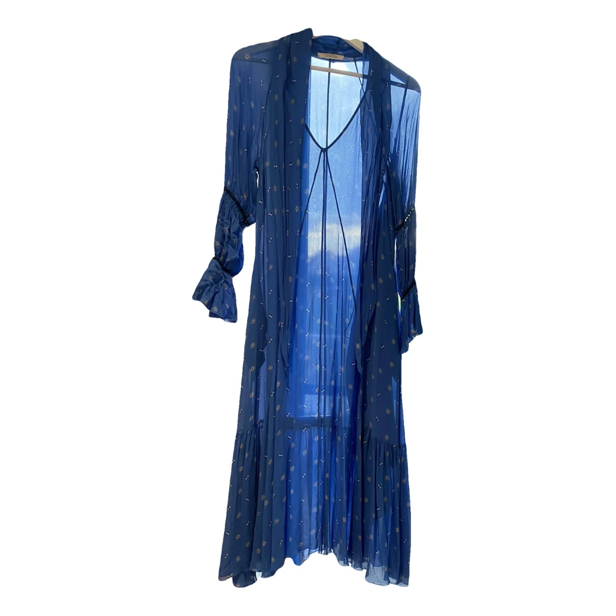 Pre-owned Dorothee Schumacher Silk Maxi Dress In Blue