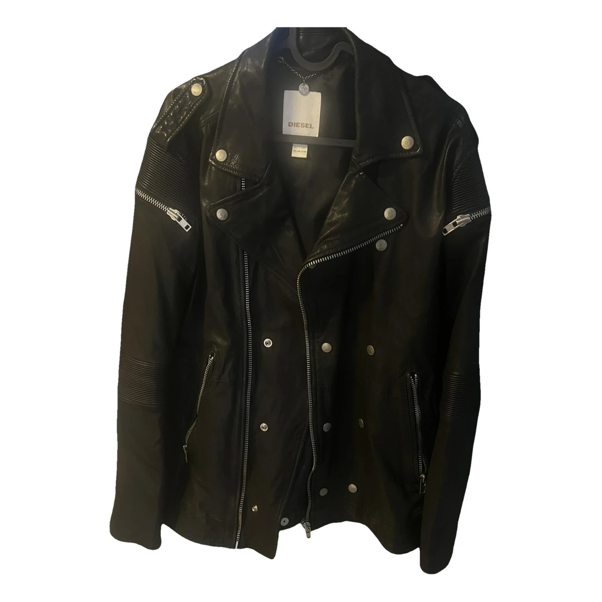 Pre-owned Diesel Leather Jacket In Black