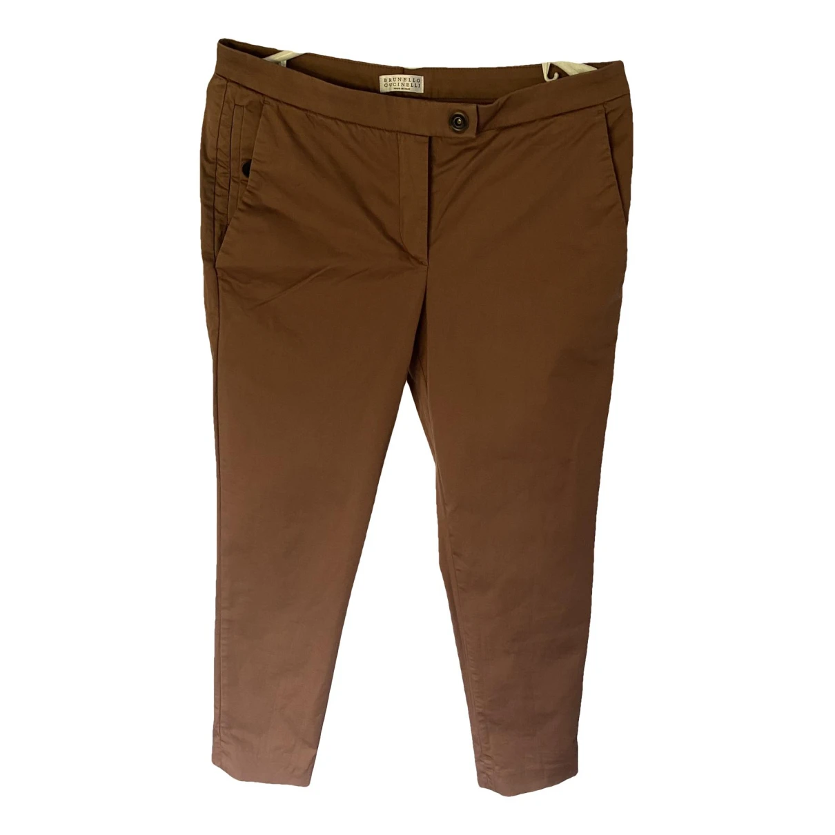 Pre-owned Brunello Cucinelli Slim Pants In Brown
