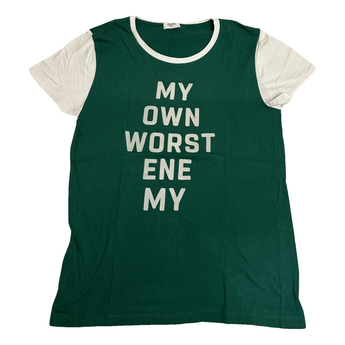 Pre-owned Celine T-shirt In Green
