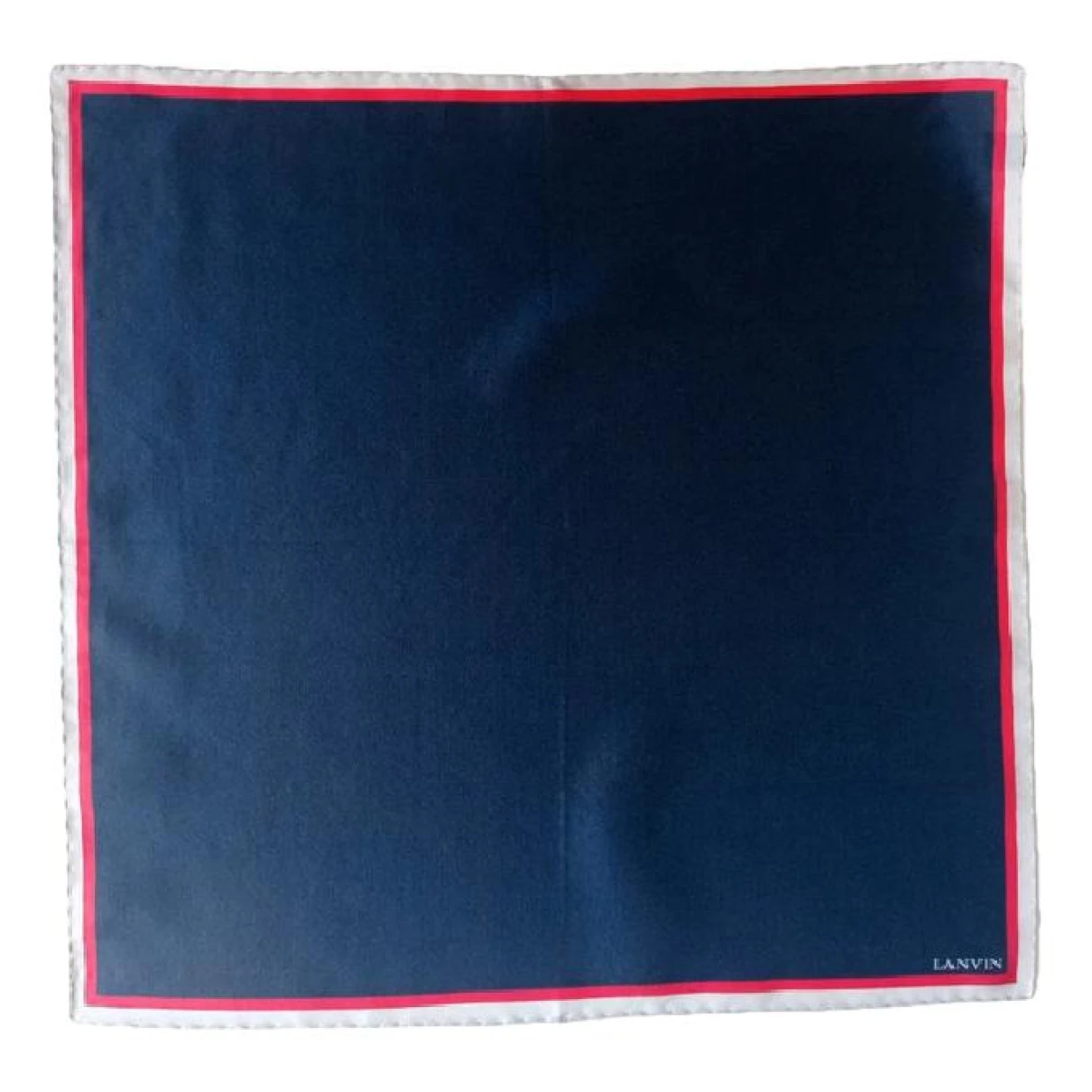 Pre-owned Lanvin Silk Scarf & Pocket Square In Blue