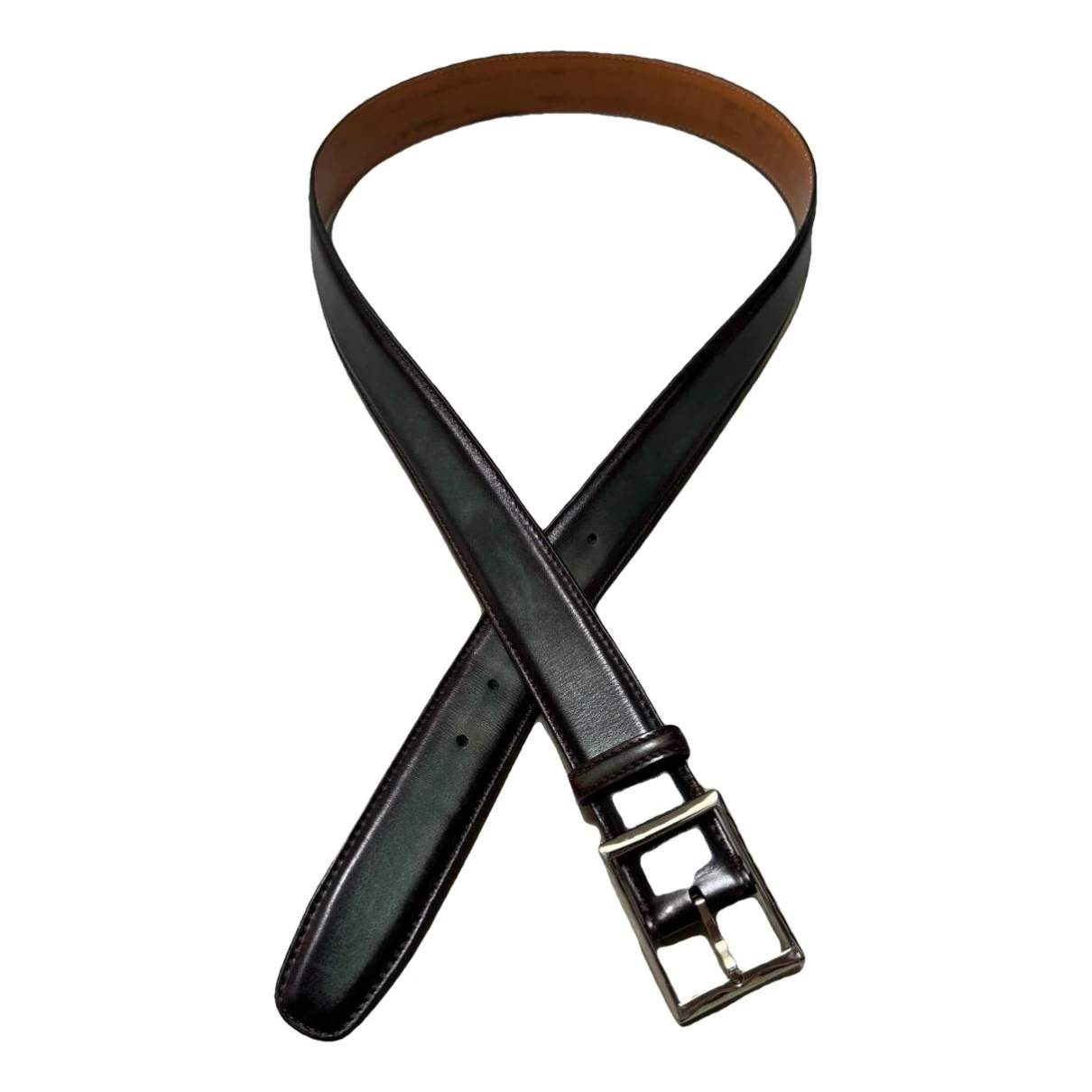 Pre-owned Berluti Leather Belt In Green