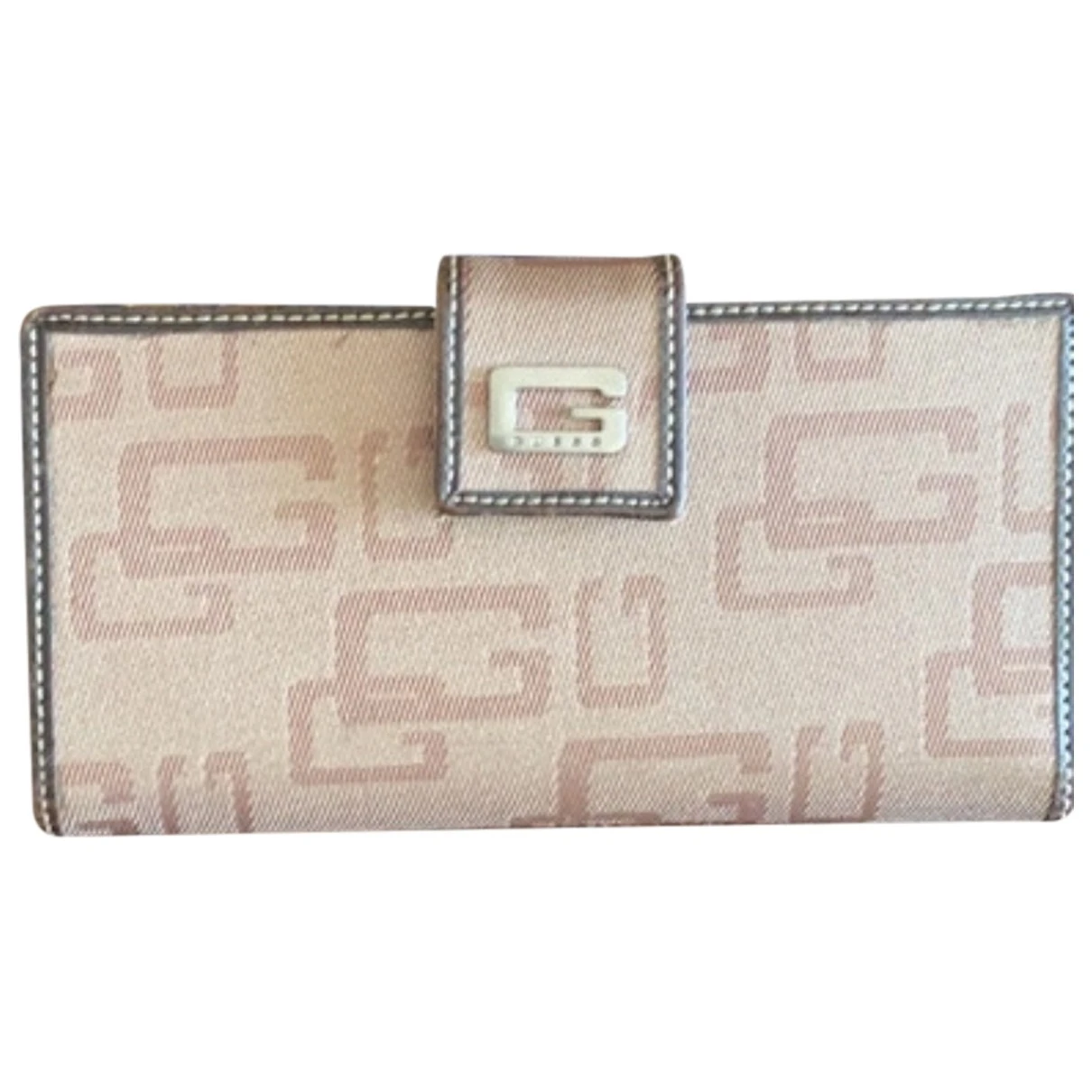 Pre-owned Guess Wallet In Beige