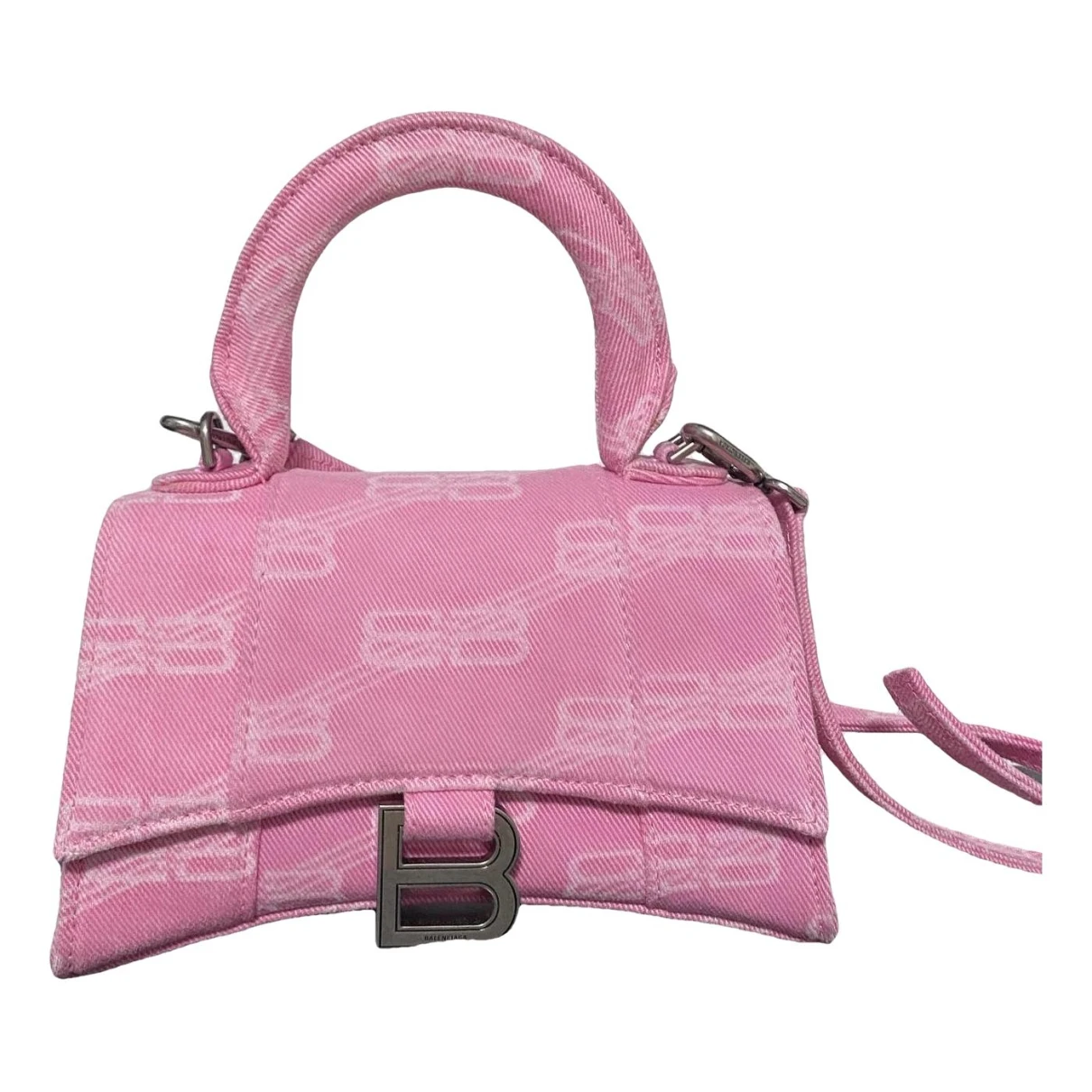 Pre-owned Balenciaga Hourglass Crossbody Bag In Pink