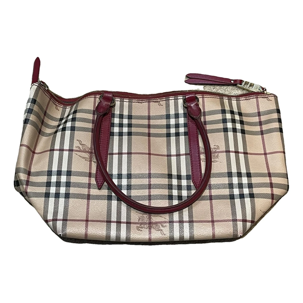 Pre-owned Burberry Salisbury Leather Tote In Multicolour