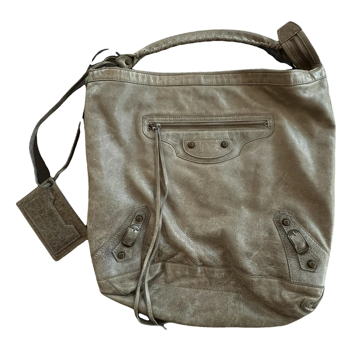 Pre-owned Balenciaga Day Leather Handbag In Brown