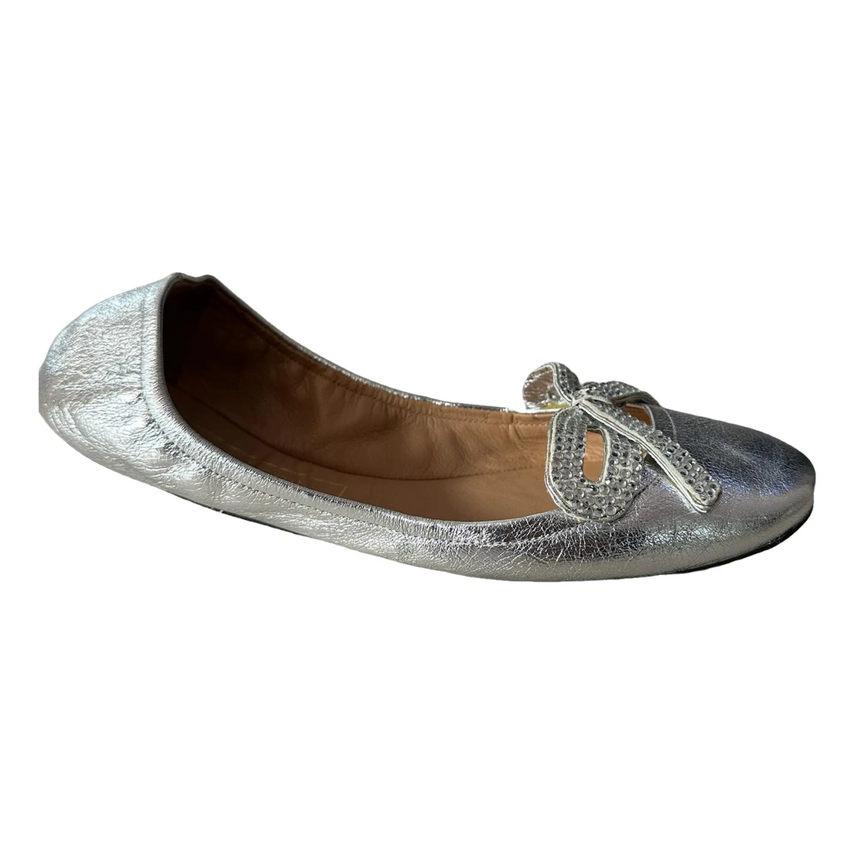 Pre-owned Marc Jacobs Leather Flats In Silver