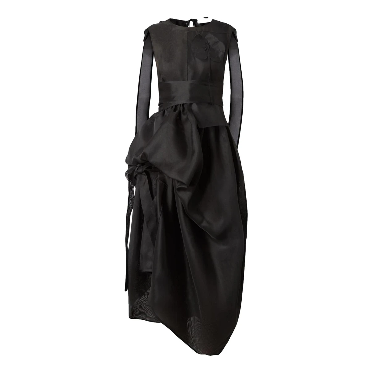 Pre-owned Cecilie Bahnsen Silk Mid-length Dress In Black