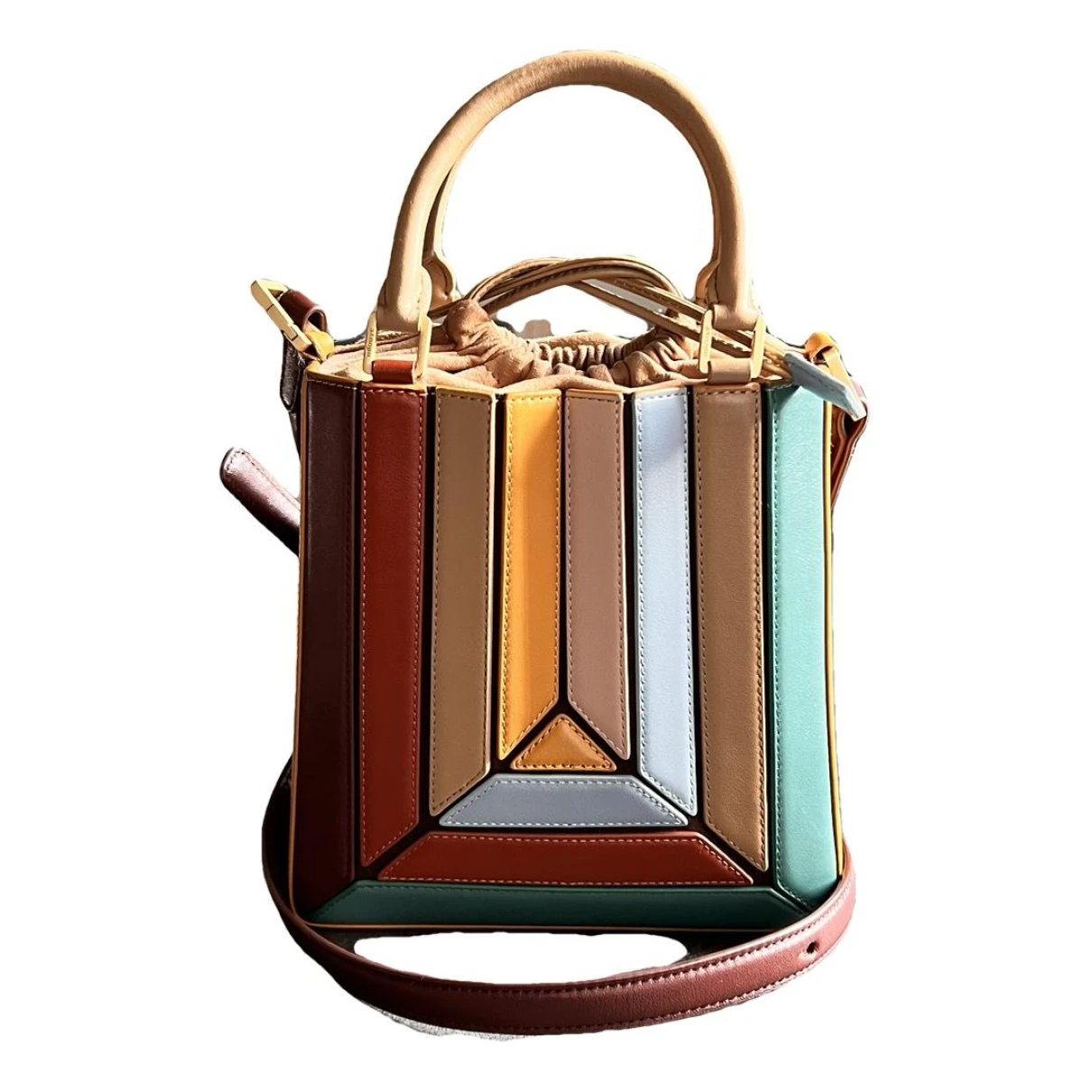 Pre-owned Mlouye Leather Handbag In Multicolour