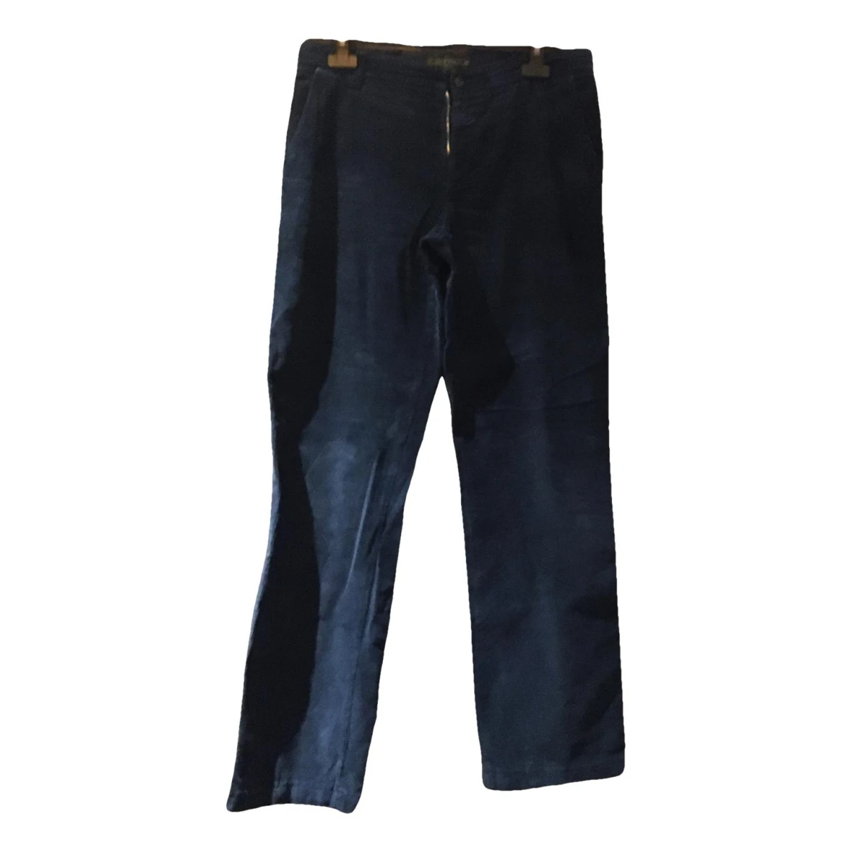 Pre-owned Etro Velvet Trousers In Blue