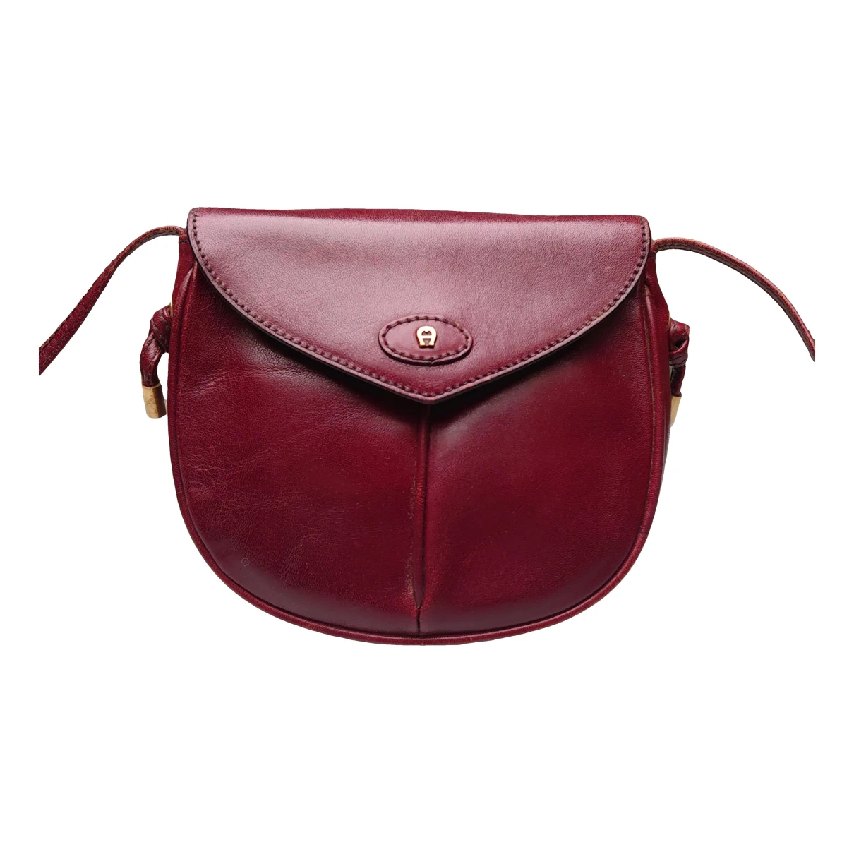 Pre-owned Aigner Leather Crossbody Bag In Red
