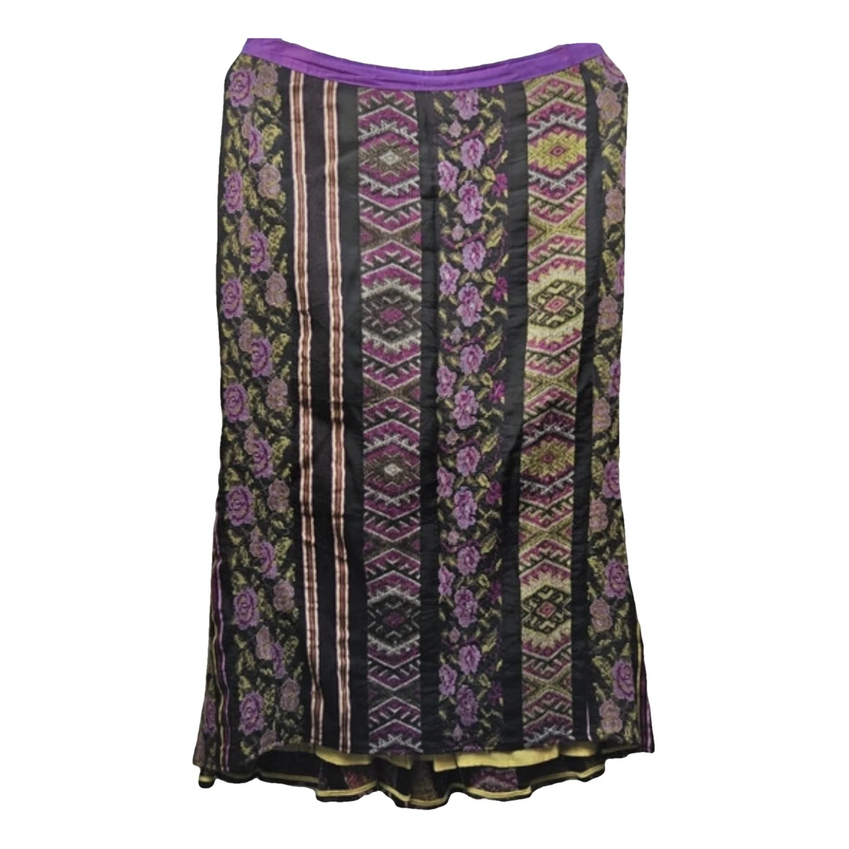 Pre-owned Etro Wool Mid-length Skirt In Multicolour