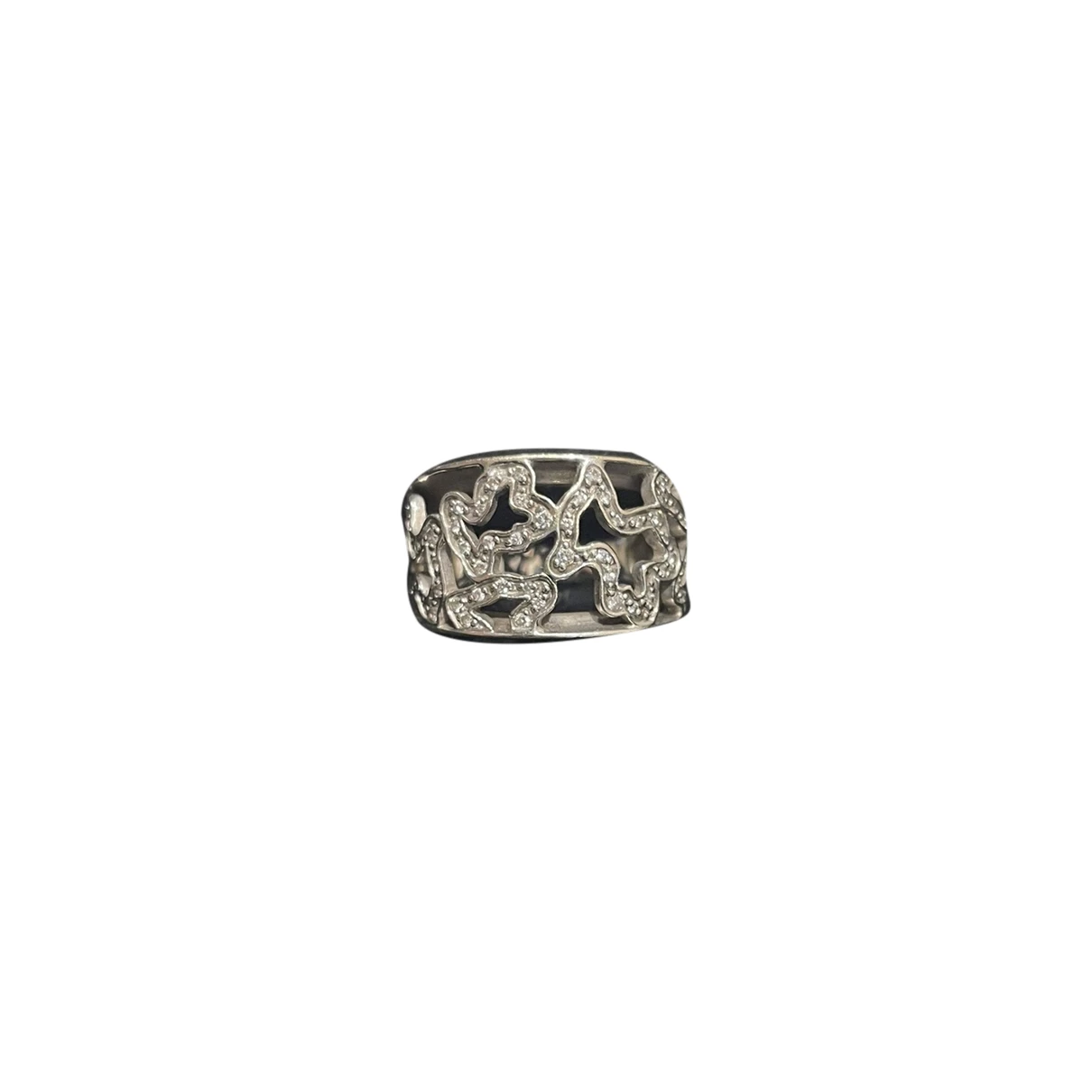Pre-owned Tous White Gold Ring In Silver