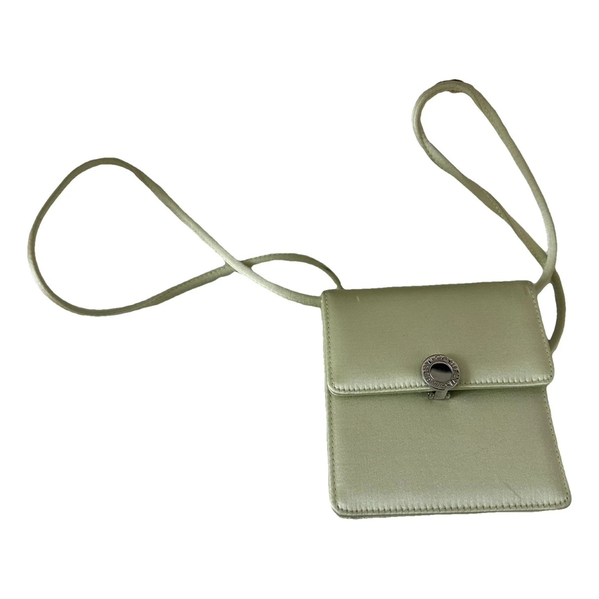 Pre-owned Bvlgari Silk Handbag In Green