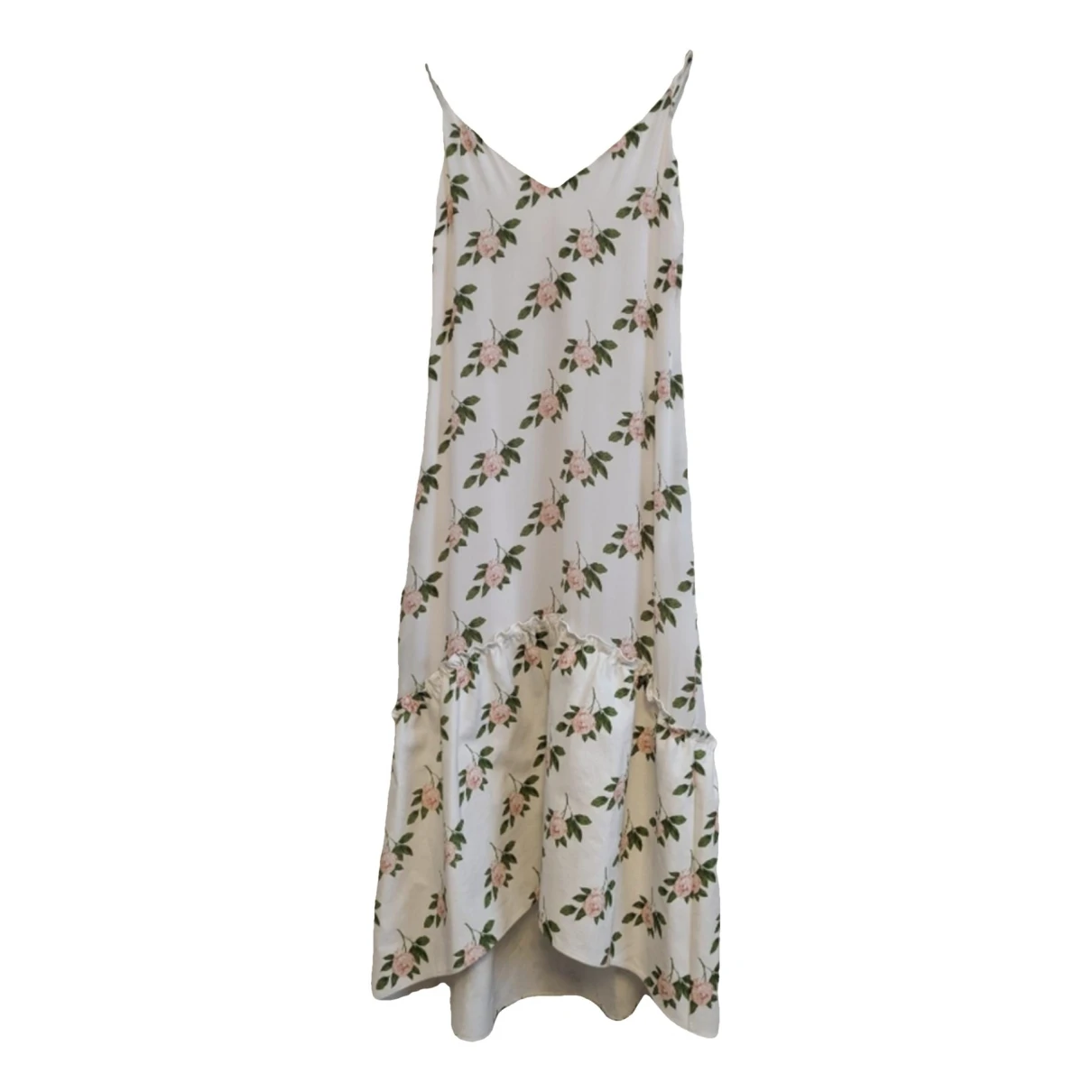 Pre-owned Cami Nyc Silk Maxi Dress In White