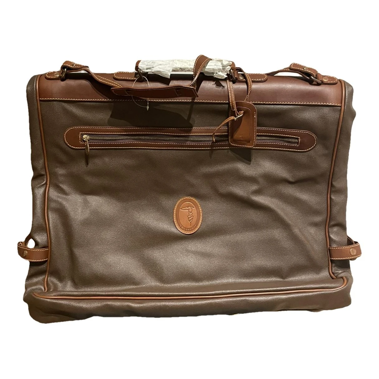 Pre-owned Trussardi Leather Travel Bag In Brown