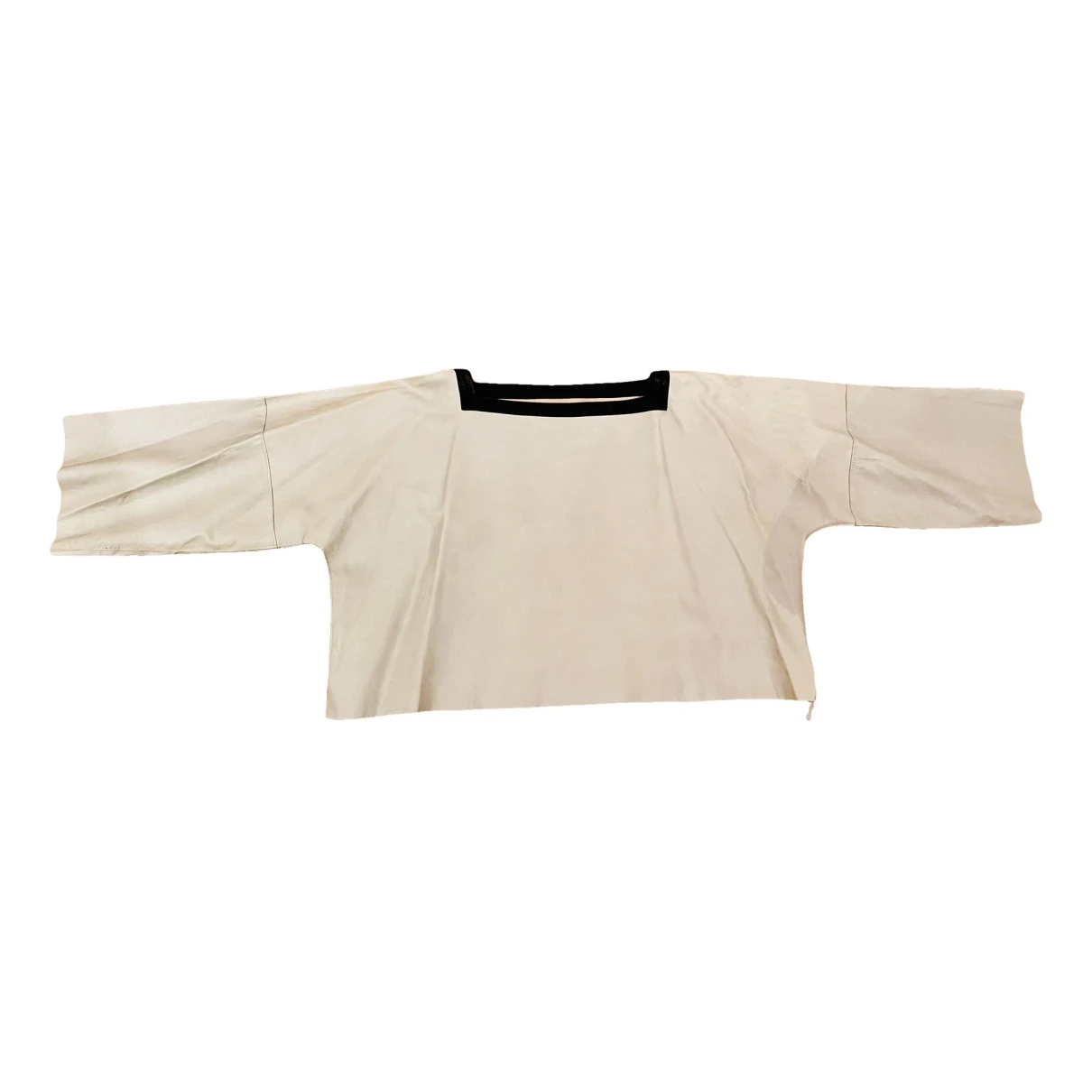 Pre-owned Marni Leather Blouse In Green