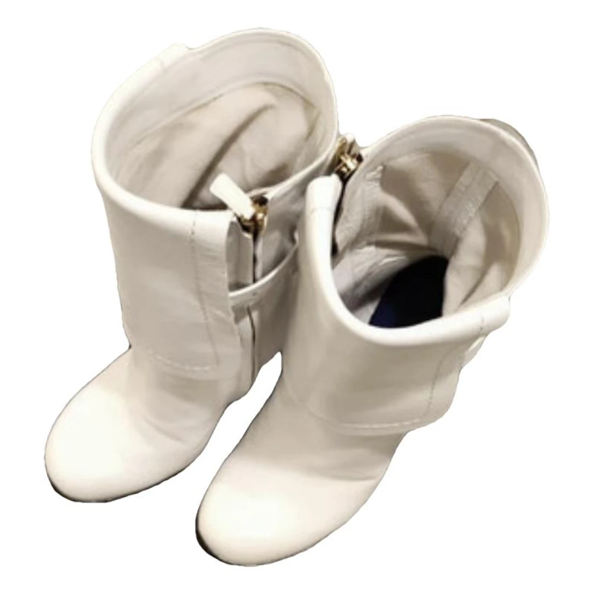 Pre-owned Jil Sander Leather Boots In White