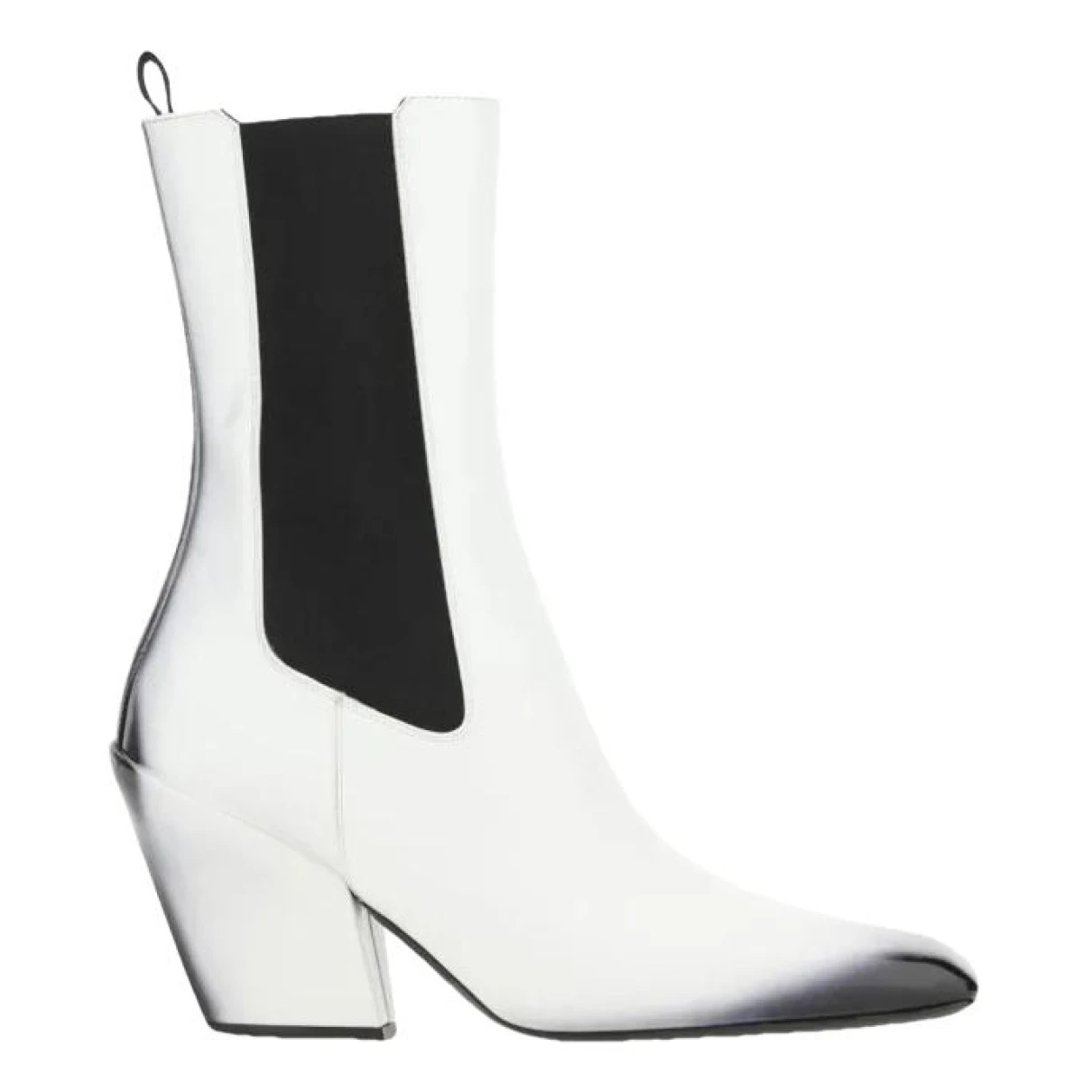 Pre-owned Prada Leather Boots In White