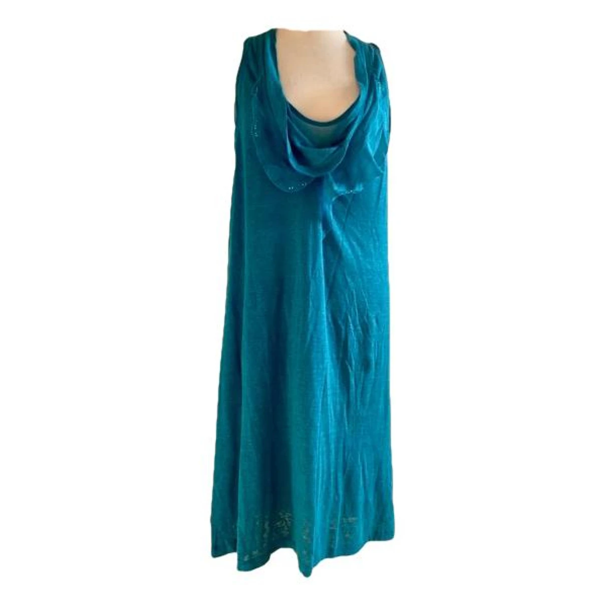 Pre-owned Vanessa Bruno Linen Mini Dress In Blue