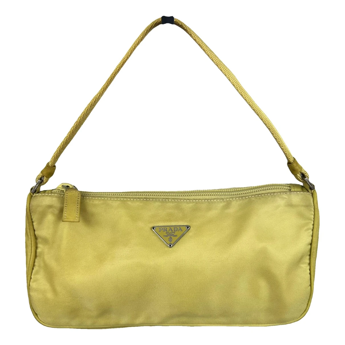 Pre-owned Prada Re-nylon Cloth Mini Bag In Yellow