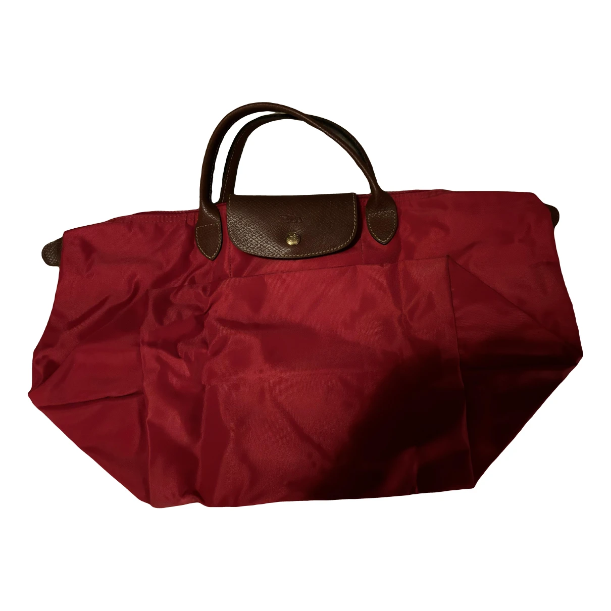 Pre-owned Longchamp Pliage Tote In Red