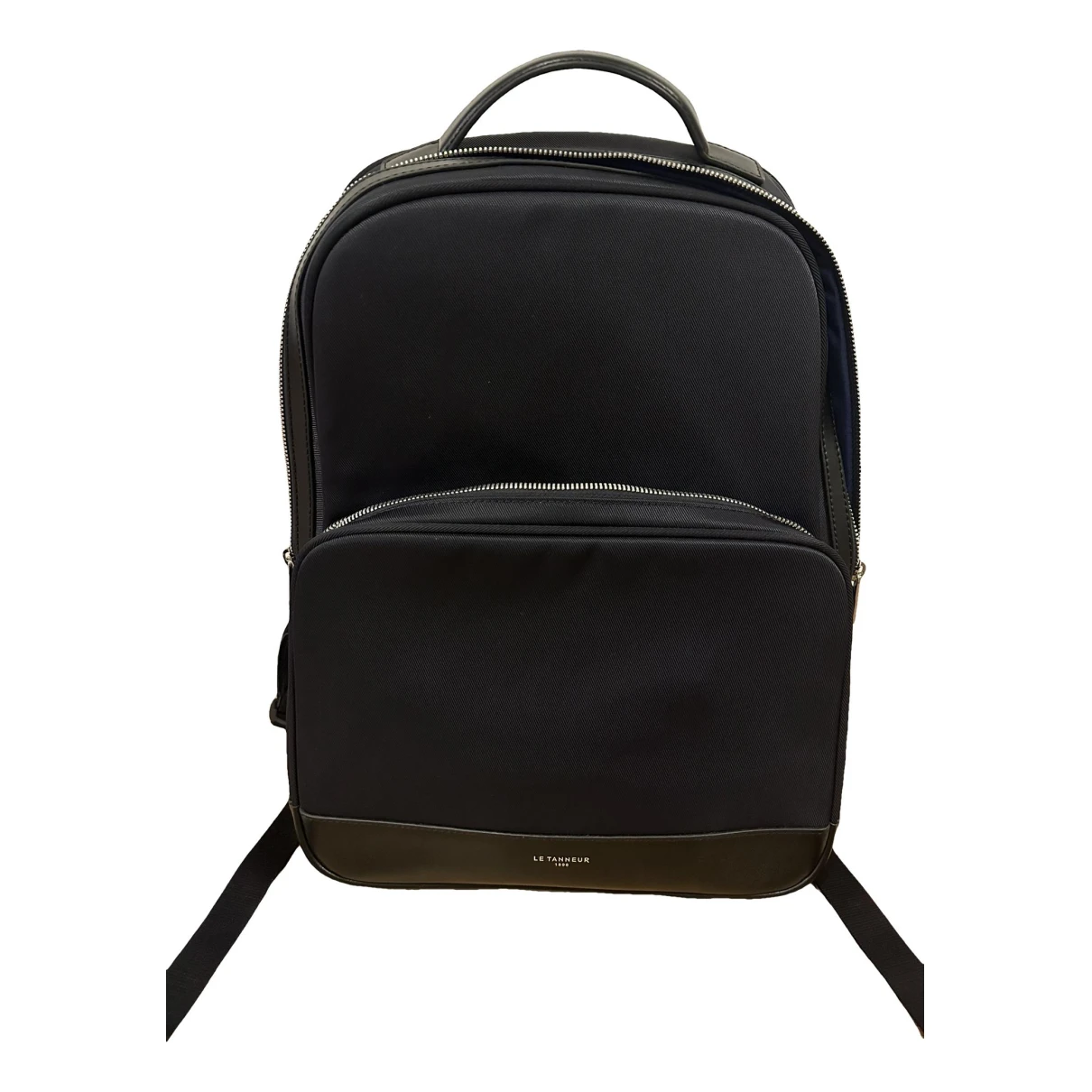 Pre-owned Le Tanneur Leather Backpack In Navy