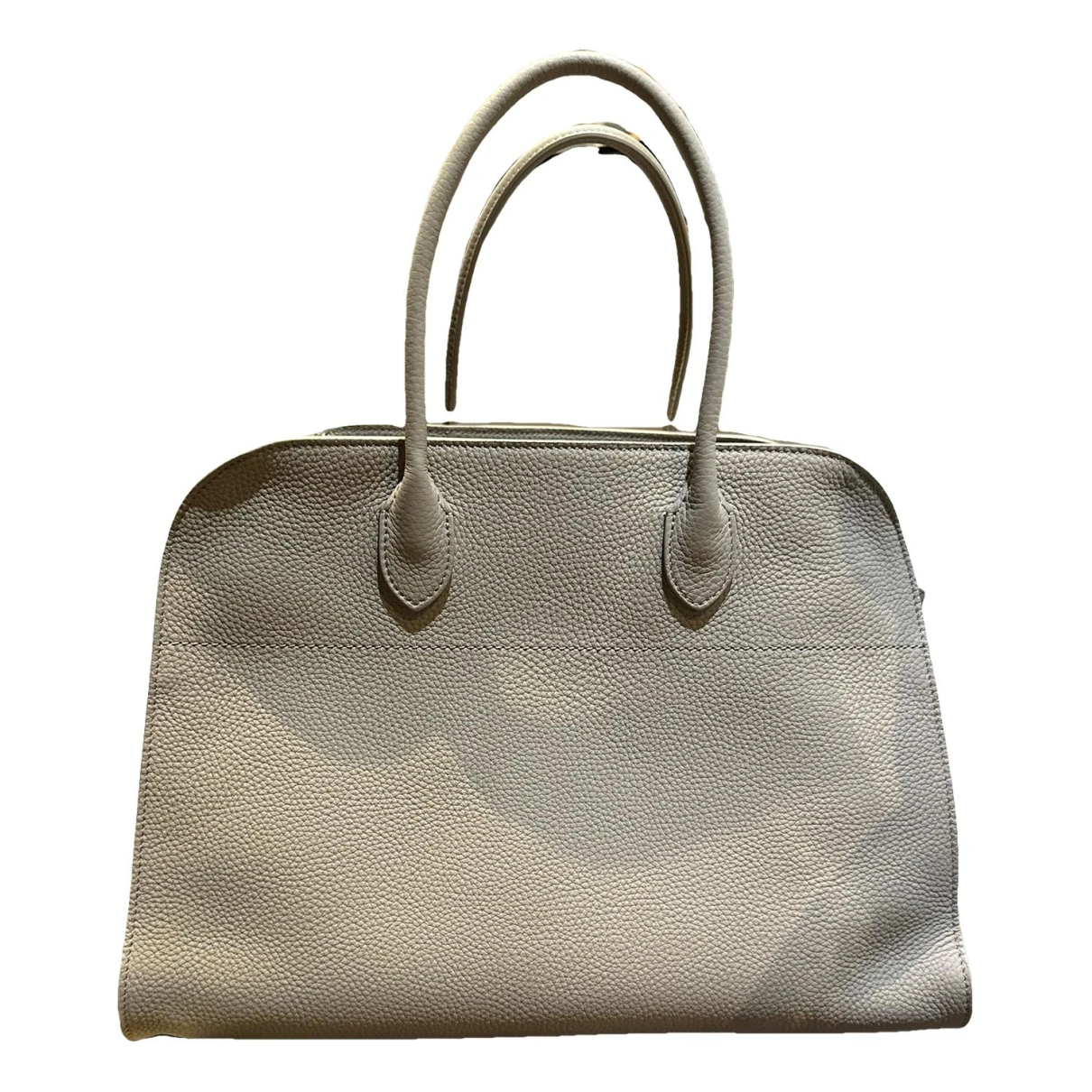 Pre-owned The Row Margaux Leather Handbag In Beige