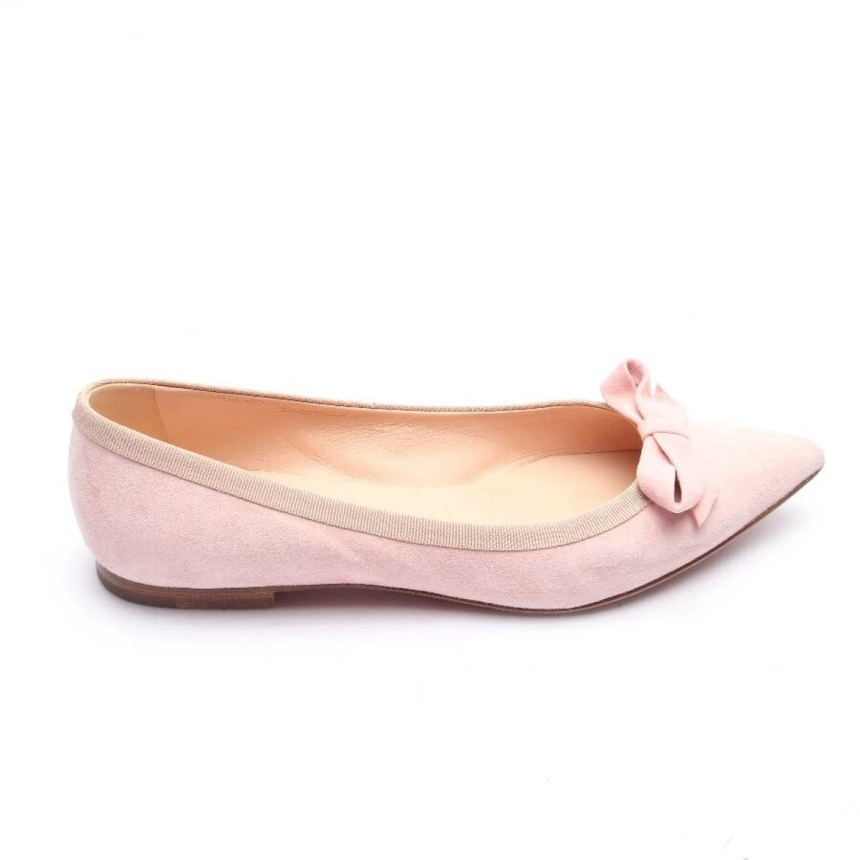 Pre-owned Unützer Leather Flats In Pink