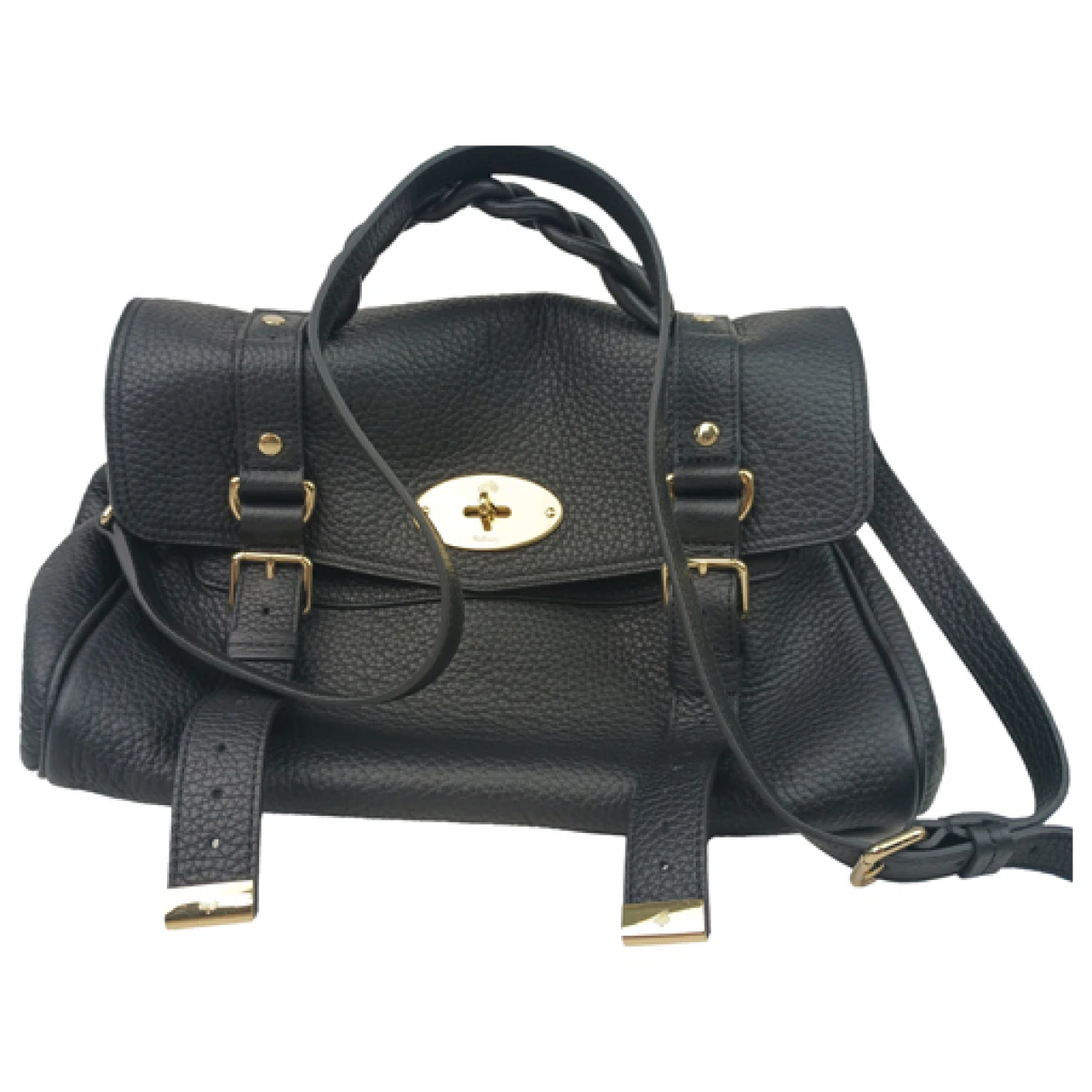 Pre-owned Mulberry Alexa Leather Handbag In Black