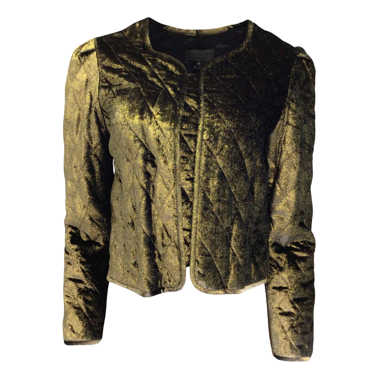 Pre-owned Nili Lotan Velvet Jacket In Gold