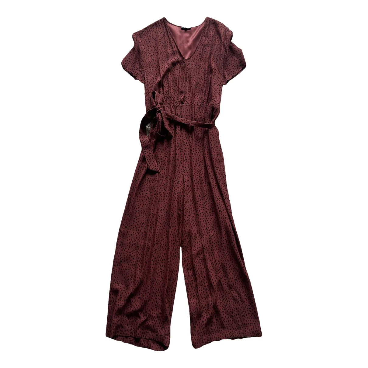 Pre-owned Rails Jumpsuit In Burgundy