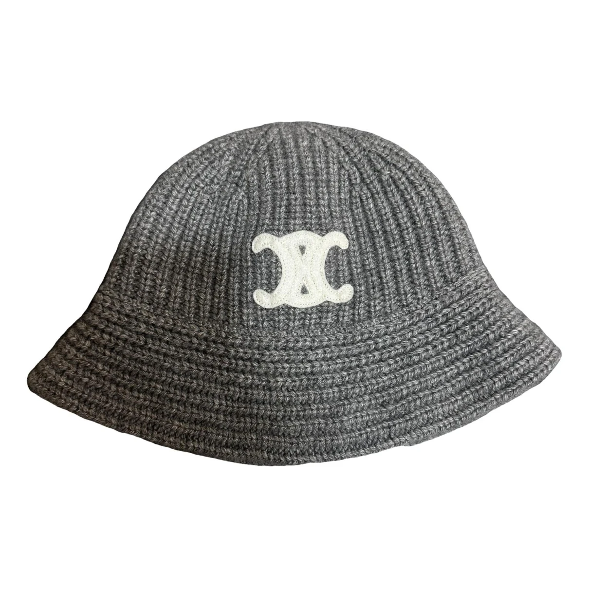 Pre-owned Celine Cashmere Beanie In Grey