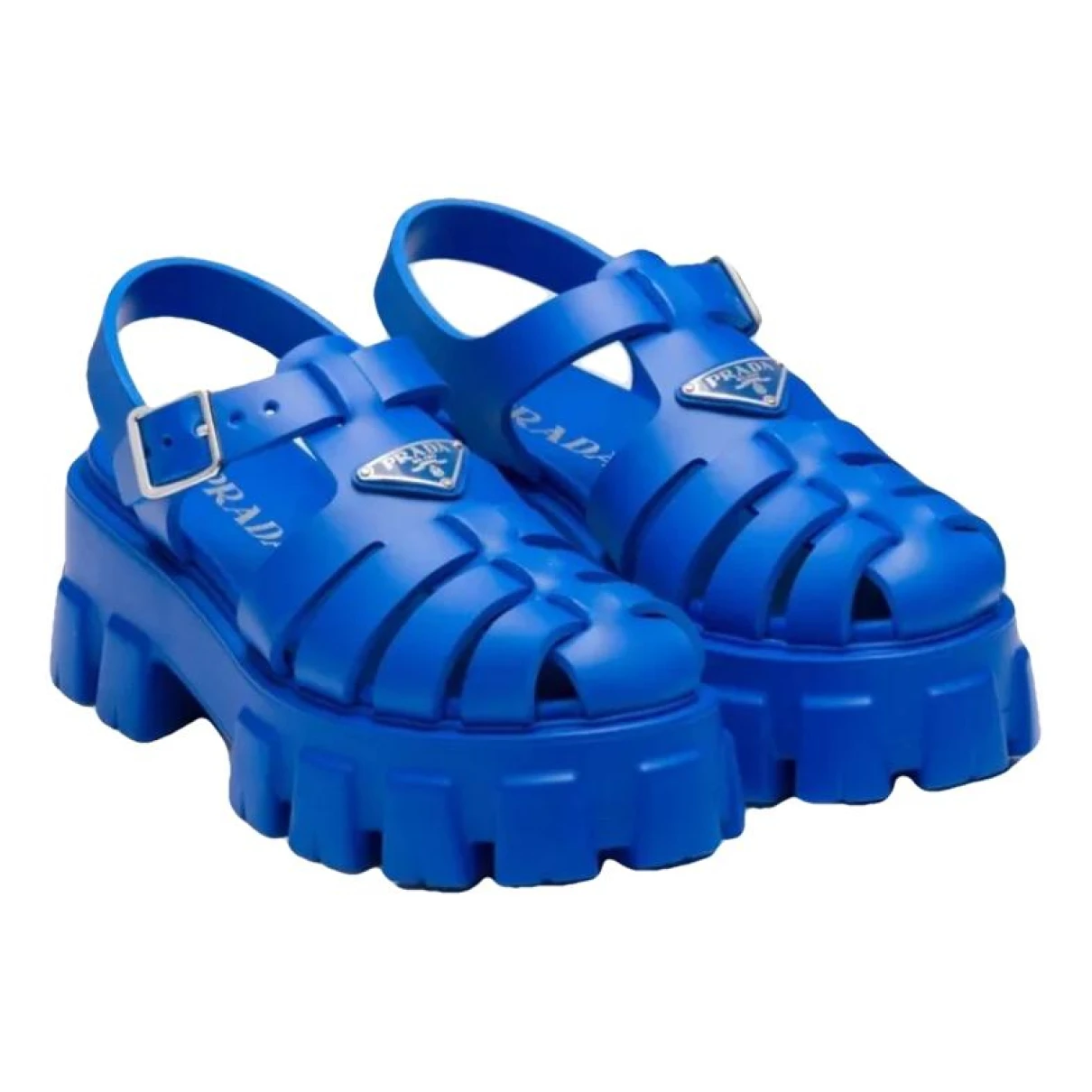 Pre-owned Prada Sandals In Blue