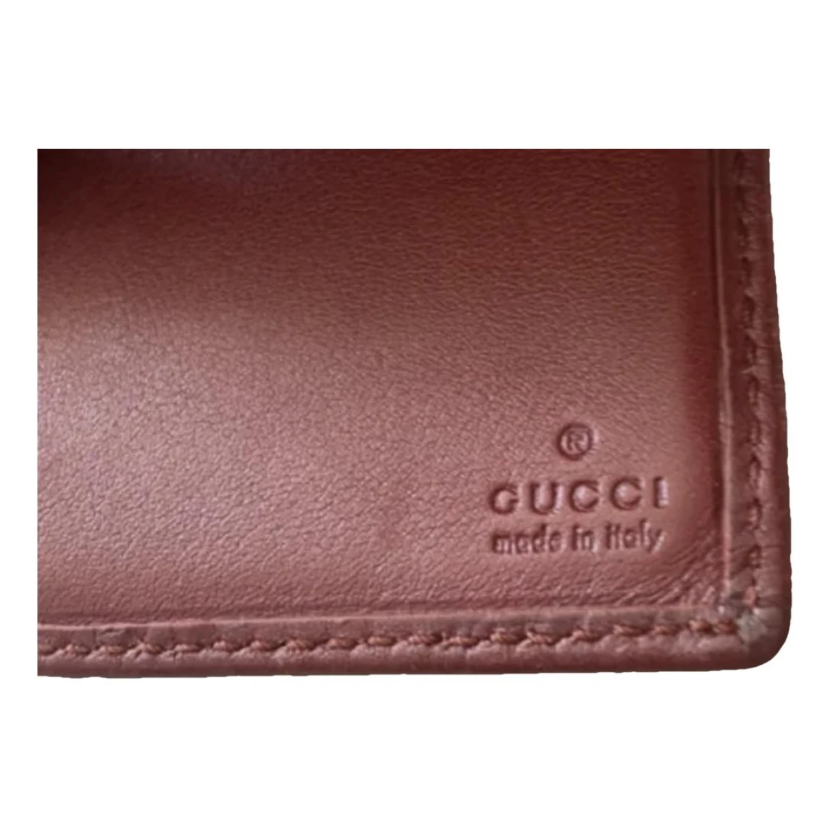 Pre-owned Gucci Leather Small Bag In Burgundy