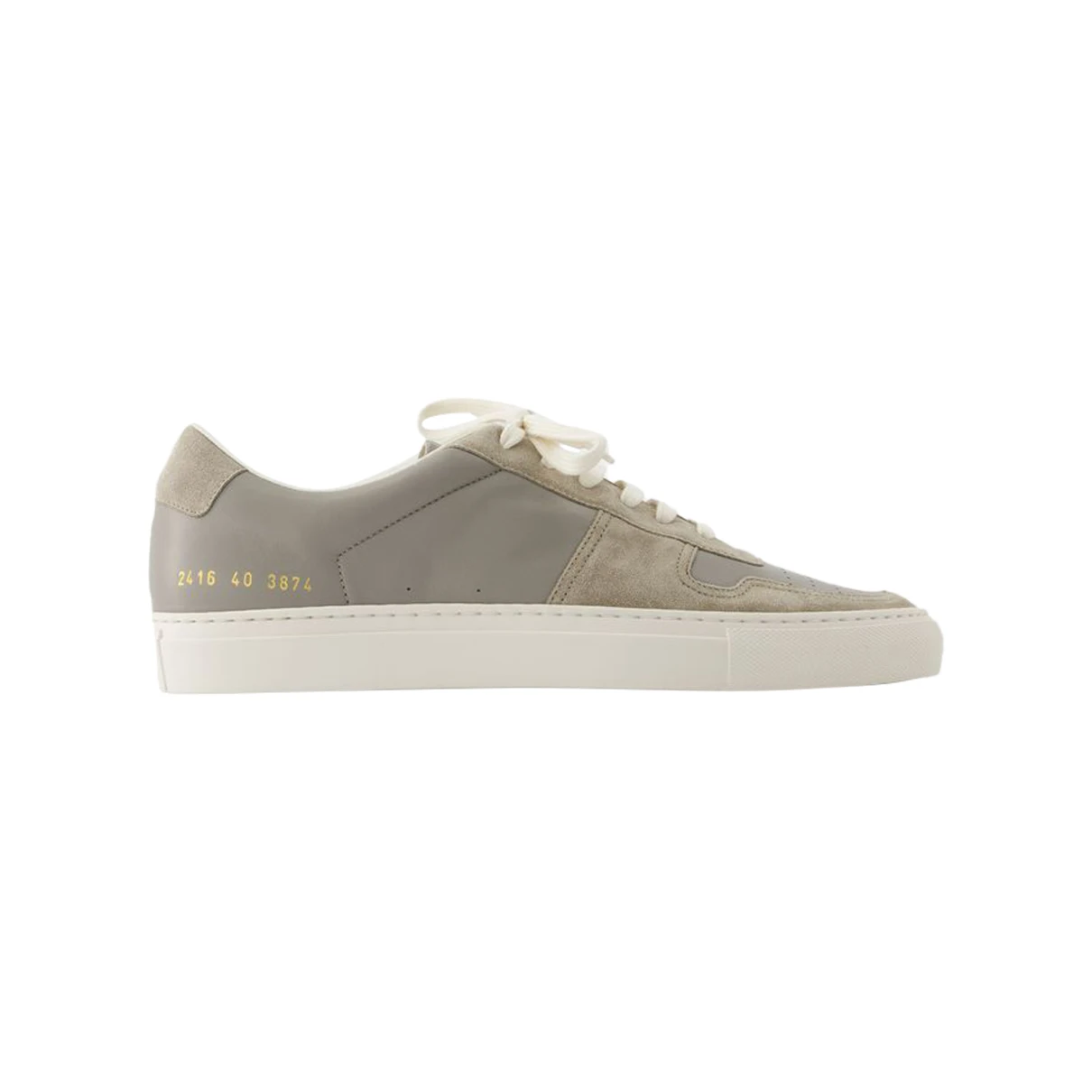 Pre-owned Common Projects Leather Trainers In Grey