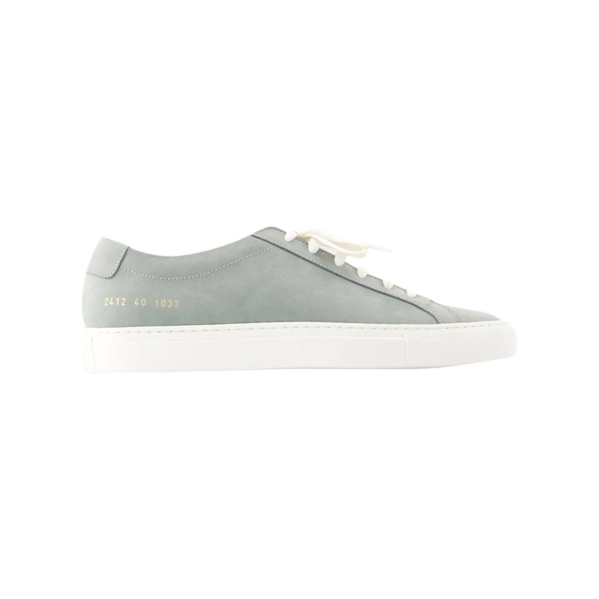 Pre-owned Common Projects Leather Trainers In Green