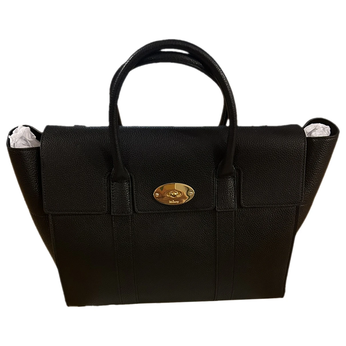 Pre-owned Mulberry Bayswater Leather Tote In Black