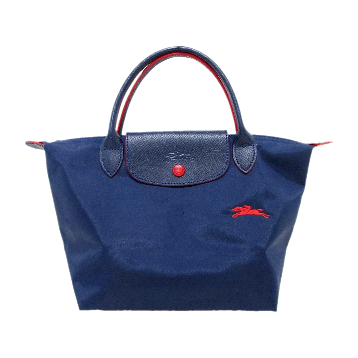 Pre-owned Longchamp Pliage Handbag In Navy