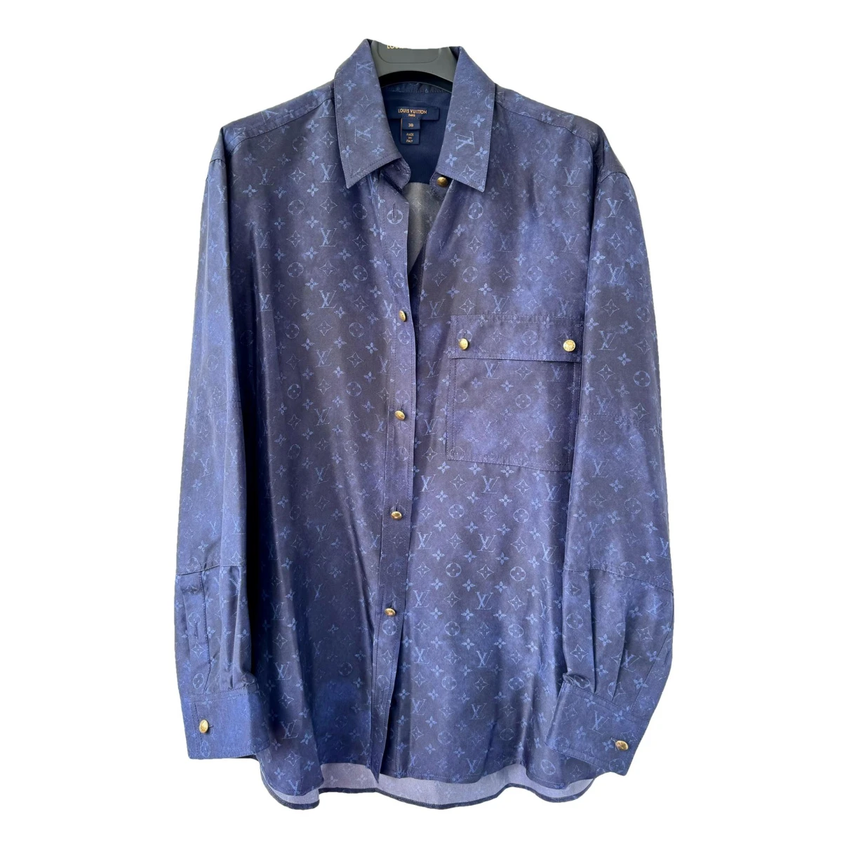 Pre-owned Louis Vuitton Silk Blouse In Blue