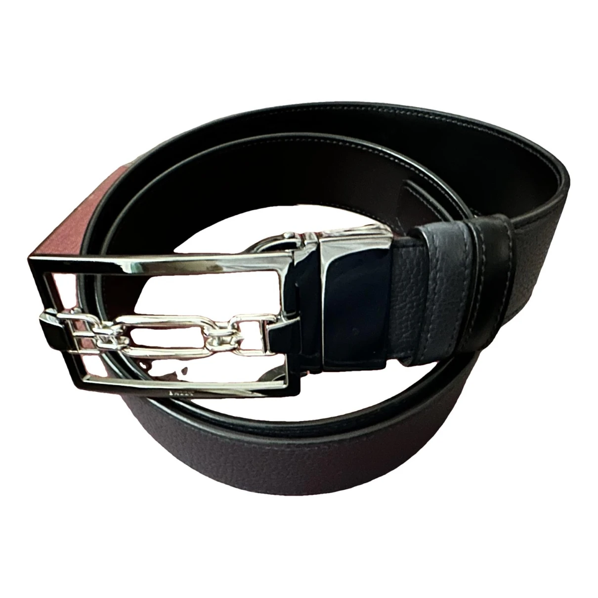 Pre-owned Bally Leather Belt In Blue