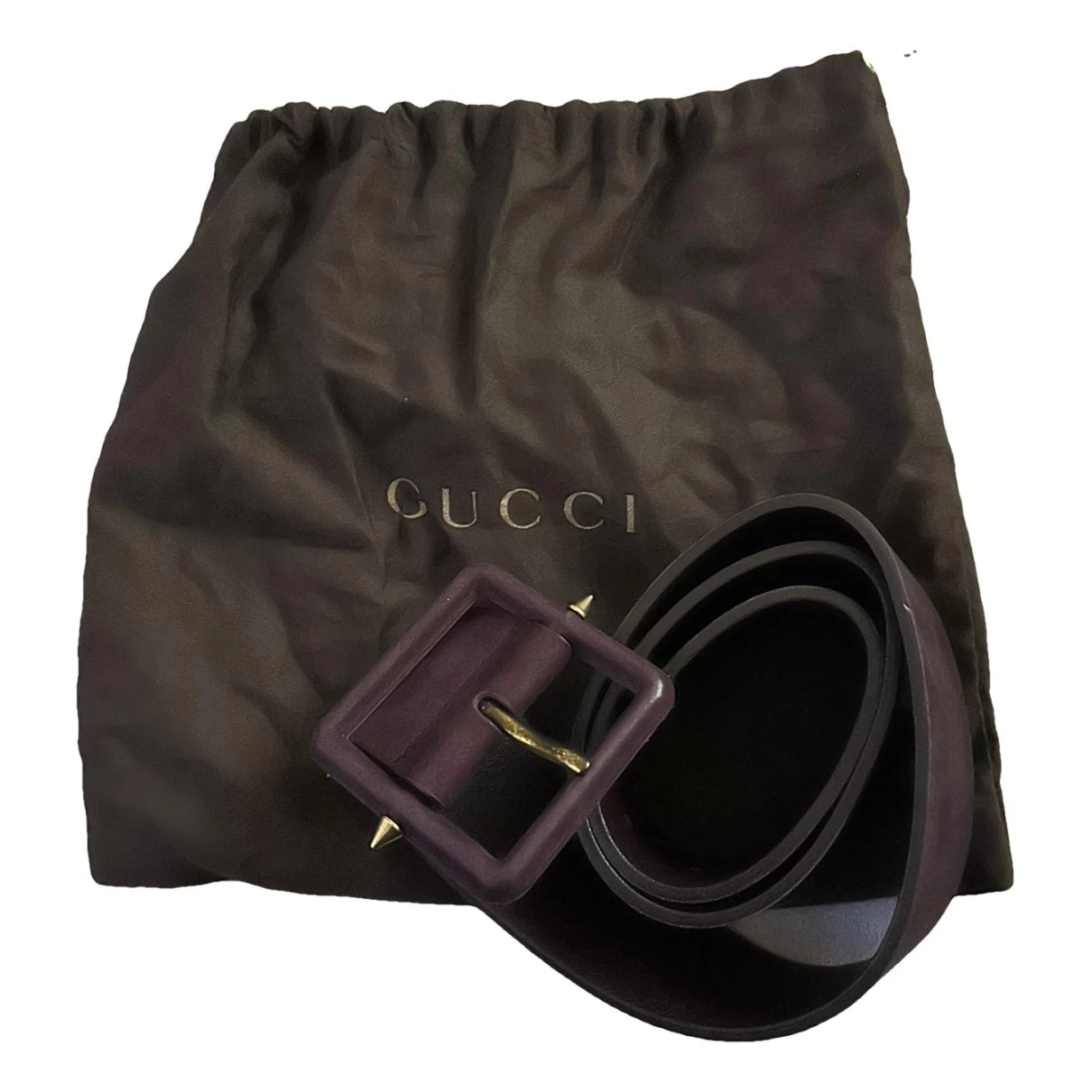 Pre-owned Gucci Belt In Purple