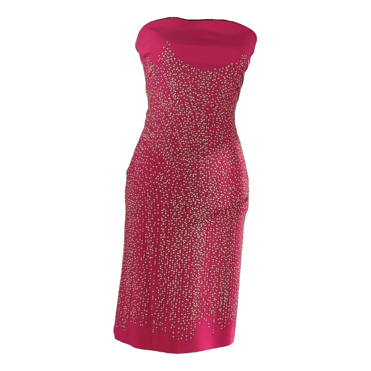 Pre-owned Loewe Silk Mid-length Dress In Pink
