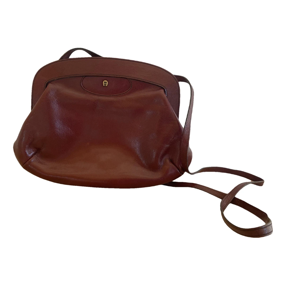 Pre-owned Aigner Leather Handbag In Burgundy