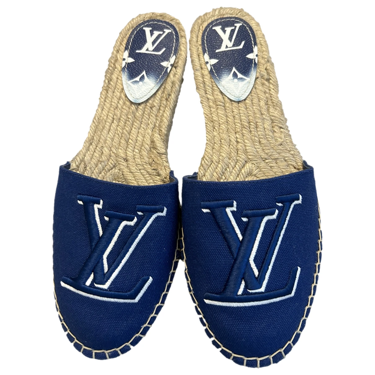 Pre-owned Louis Vuitton Starboard Cloth Espadrilles In Blue